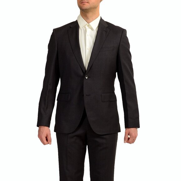 Hugo Boss Men's "Jeckson/Lenon2" Regular Fit 100% Wool Suit US 44R IT 54R - Picture 1 of 12